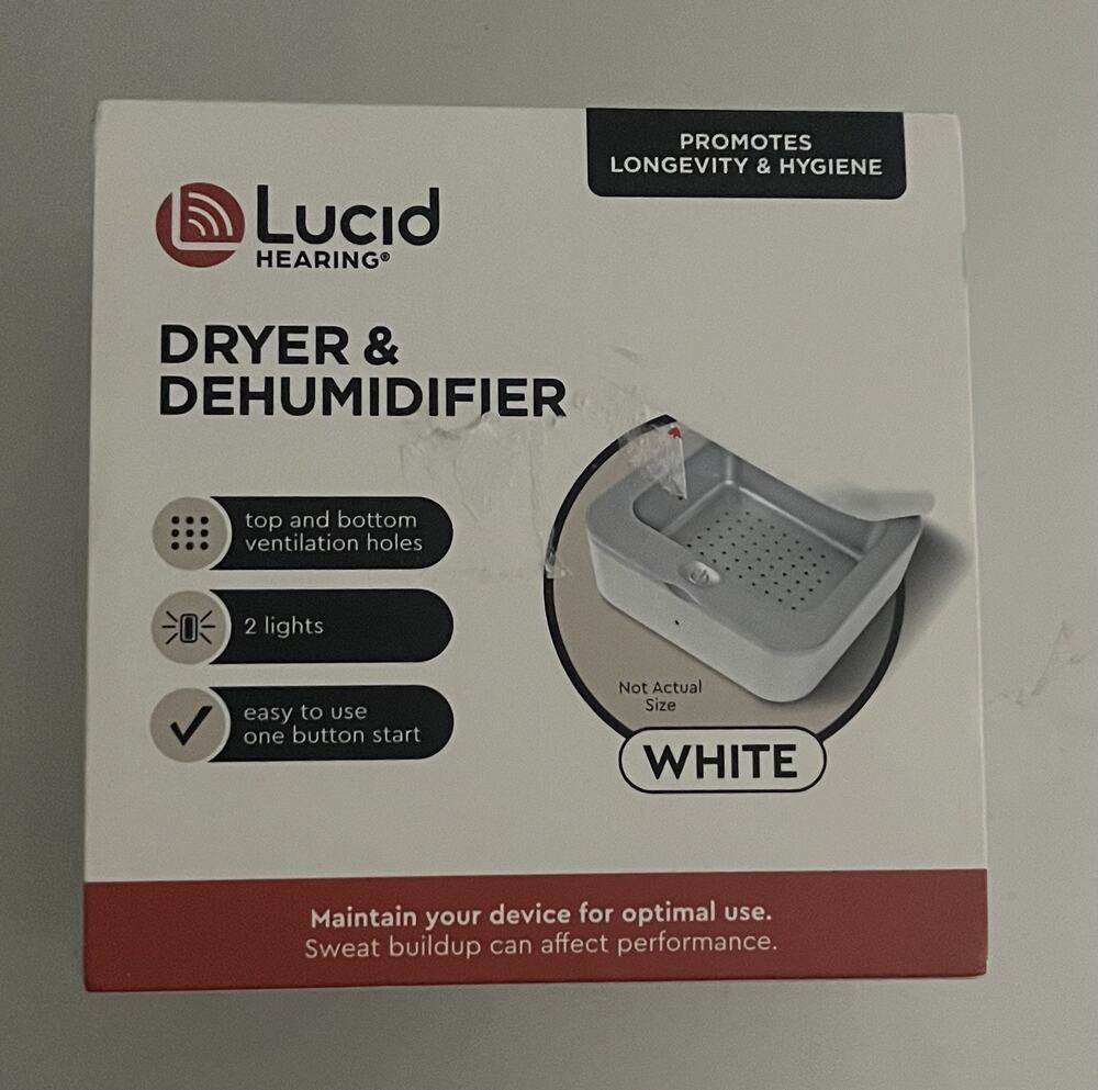 Lucid Hearing - Hearing Aid UV Dryer & Dehumidifier - White